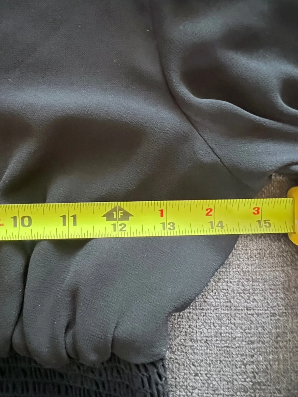 Wilfred Black Sheer Wistful Smocked Waist V-Neck Feminine Blouse Goth Fairy XS - Picture 6 of 9